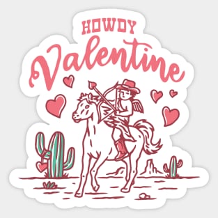 Howdy Valentine Sticker